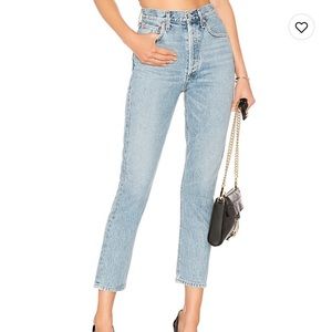 Agolde Riley High Rise Straight Crop - 25 - color- renewal